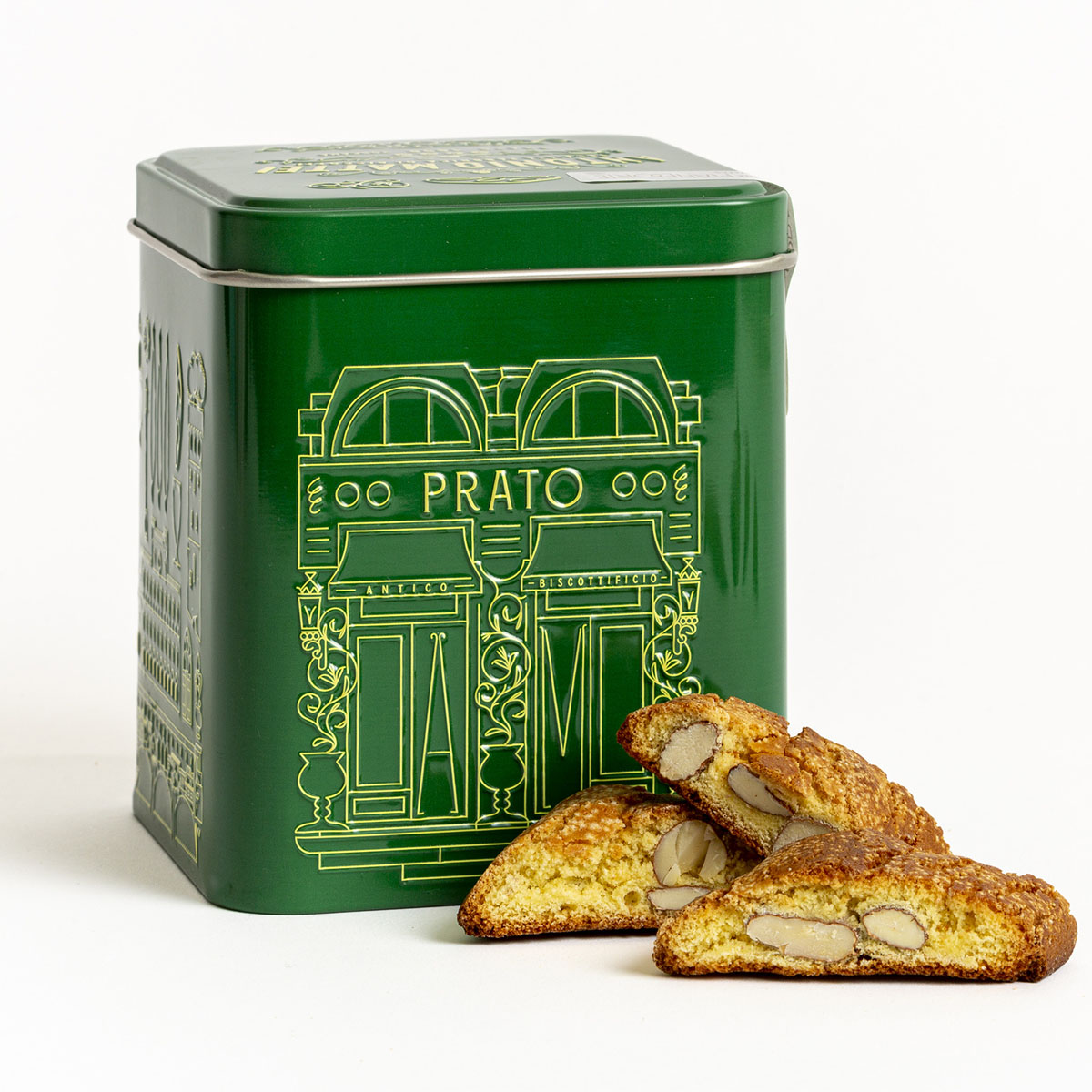 Biscotti di Prato - Cantuccini Koekjes in blik Groen - Antonio Mattei
